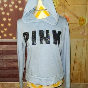 PINK baby blue hoodie